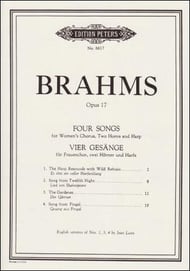 Four Songs SSA choral sheet music cover